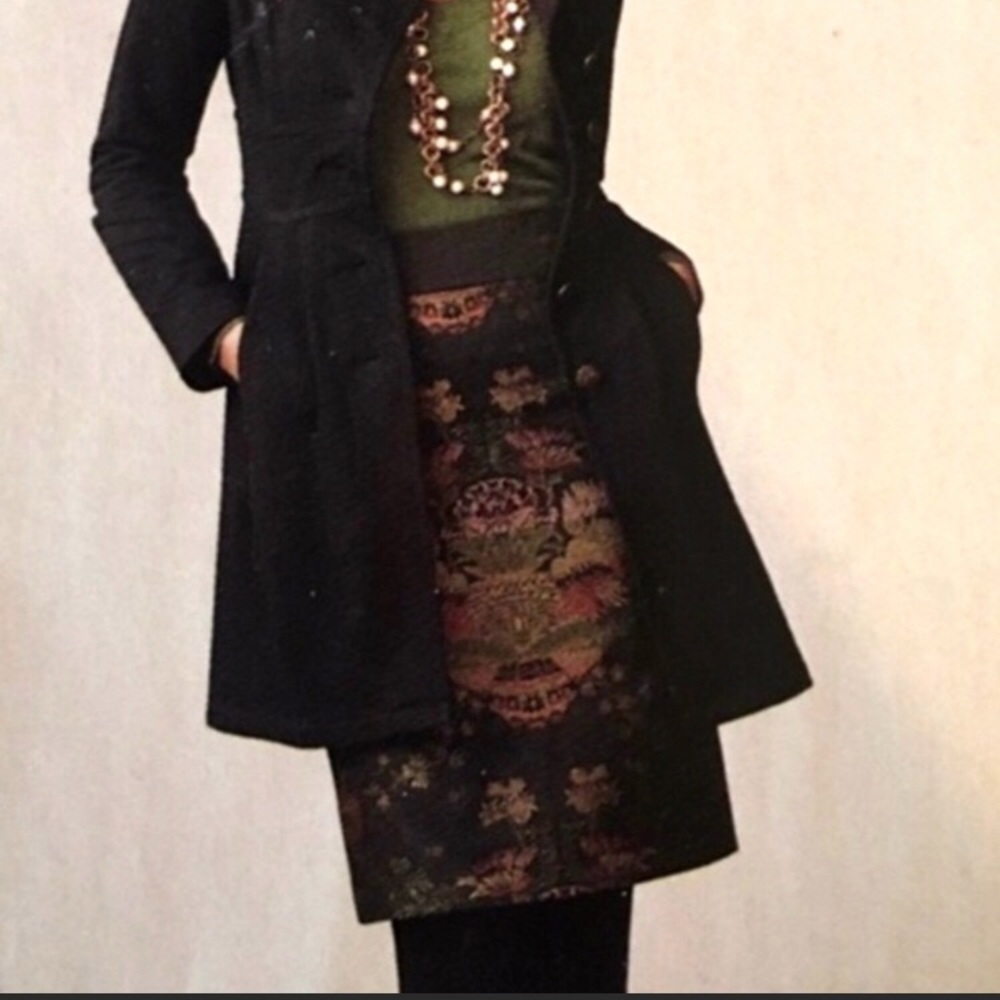 CAbi Chinoiserie Jacquard Tapestry Skirt - Size 6